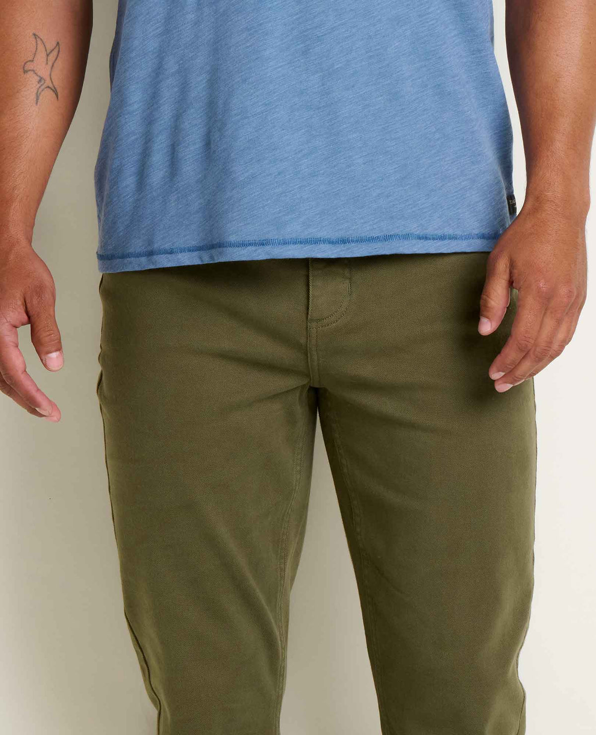 Men's Tamarack Slim Jean - Organic Cotton Stretch Slim Jean Olive | Toad&Co Men