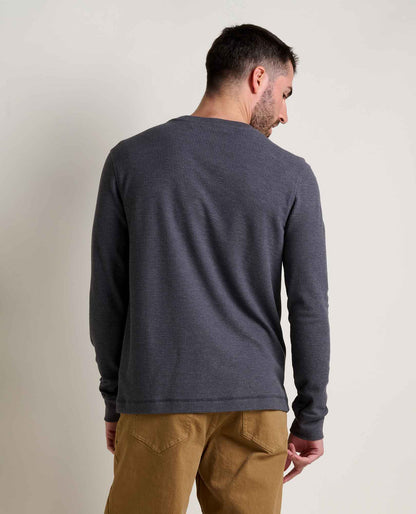 Men's Framer Long Sleeve Waffle Crewneck Tee - by Toad&Co Soot | Toad&Co Men
