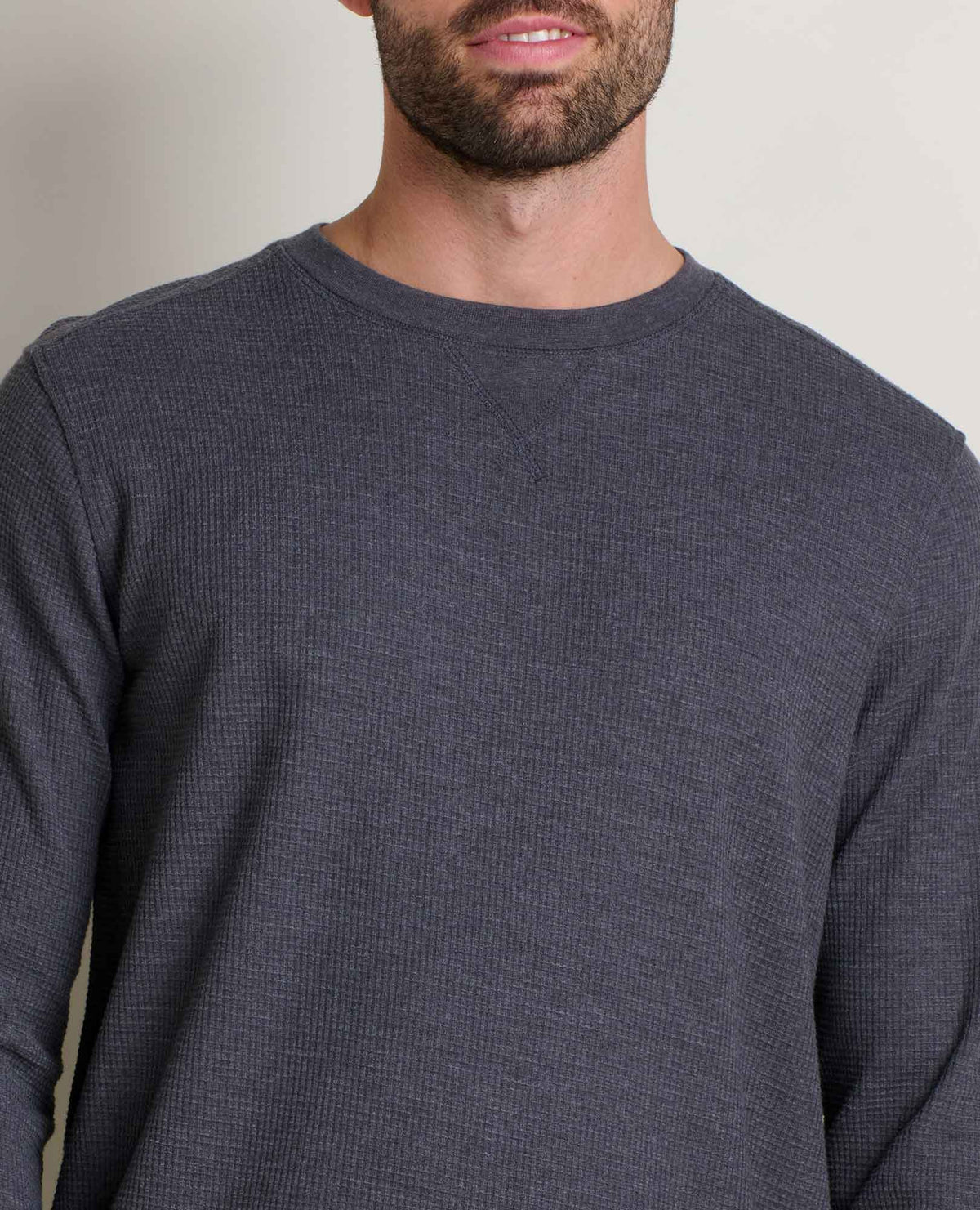 Men's Framer Long Sleeve Waffle Crewneck Tee - by Toad&Co Soot | Toad&Co Men