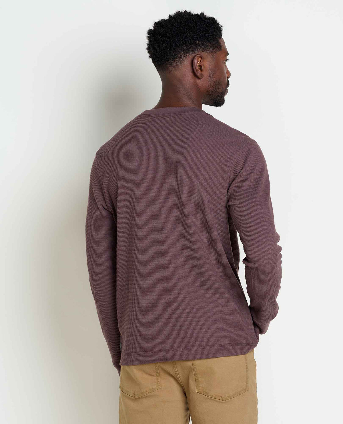 Men's Framer Long Sleeve Waffle Crewneck Tee - by Toad&Co Raisin | Toad&Co Men
