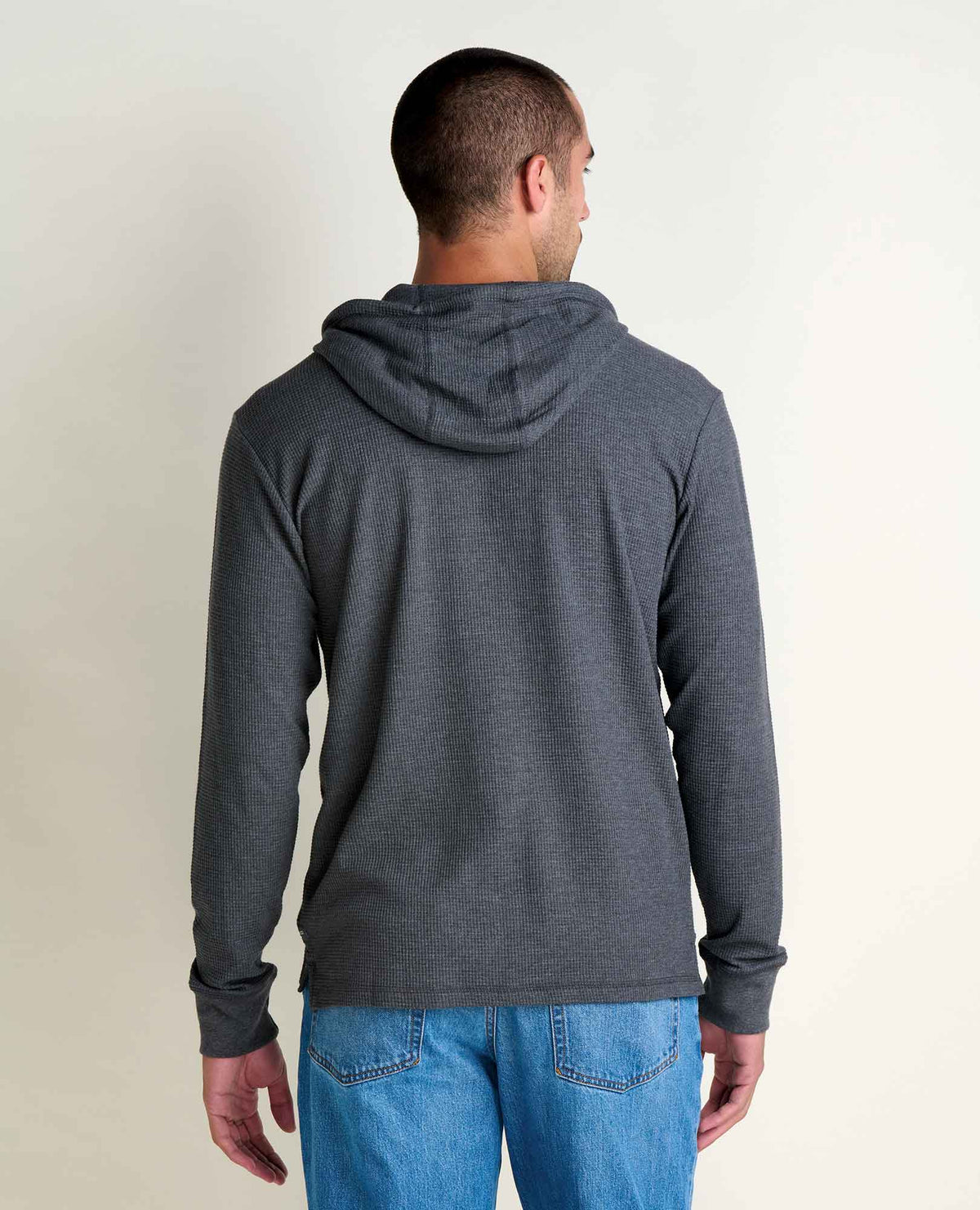 Framer II Long Sleeve Waffle Hoodie - by Toad&Co Soot | Toad&Co Men