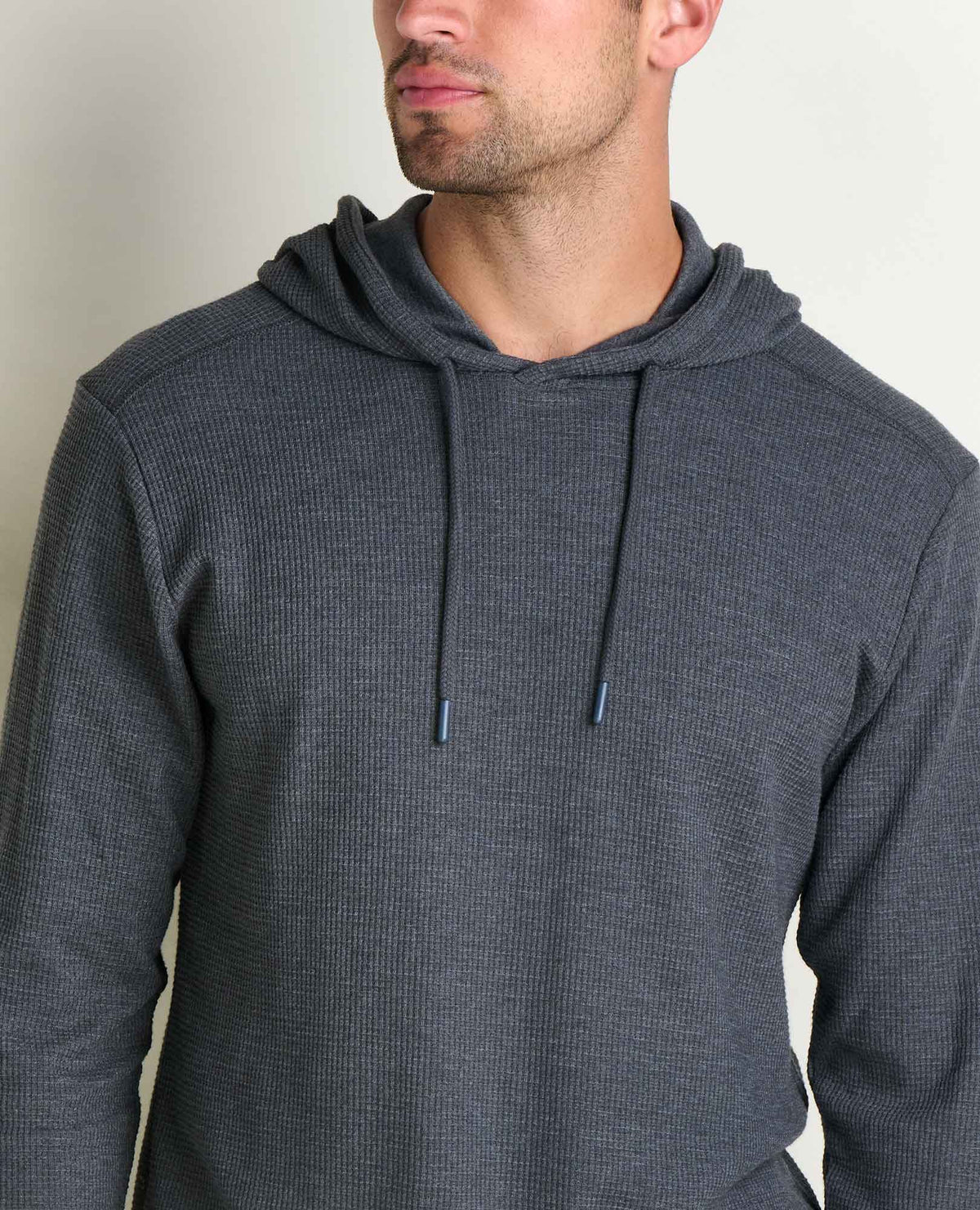 Framer II Long Sleeve Waffle Hoodie - by Toad&Co Soot | Toad&Co Men