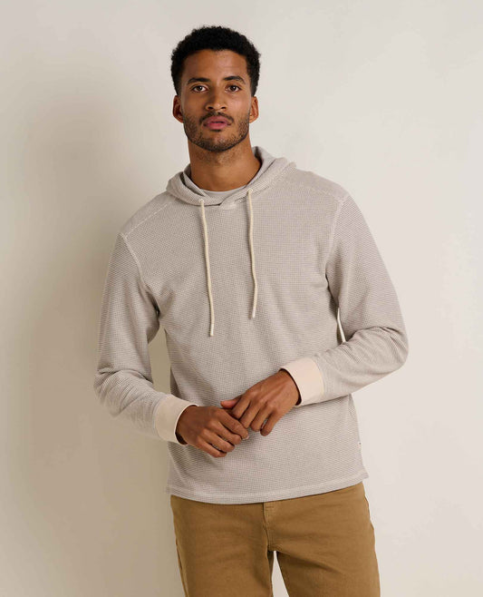 Men's Framer Eco-Friendly Waffle Hoodie - by Toad&Co Heather Grey Stripe | Toad&Co Men