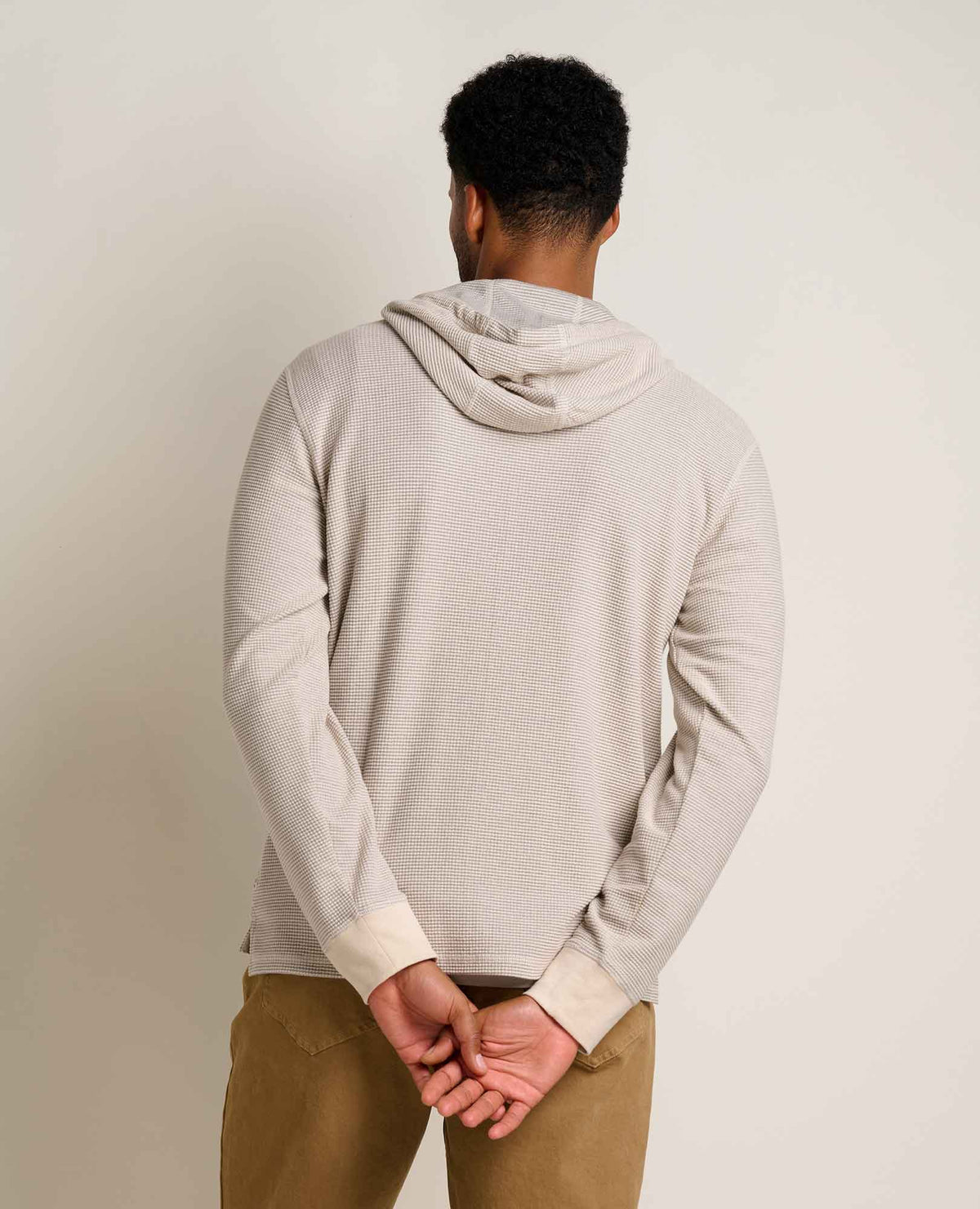 Men's Framer Eco-Friendly Waffle Hoodie - by Toad&Co Heather Grey Stripe | Toad&Co Men