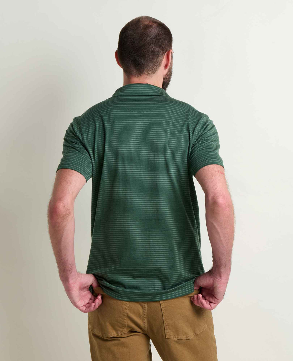 Men's Tempo Short Sleeve Polo - by Toad&Co Cilantro Pattern | Toad&Co Men