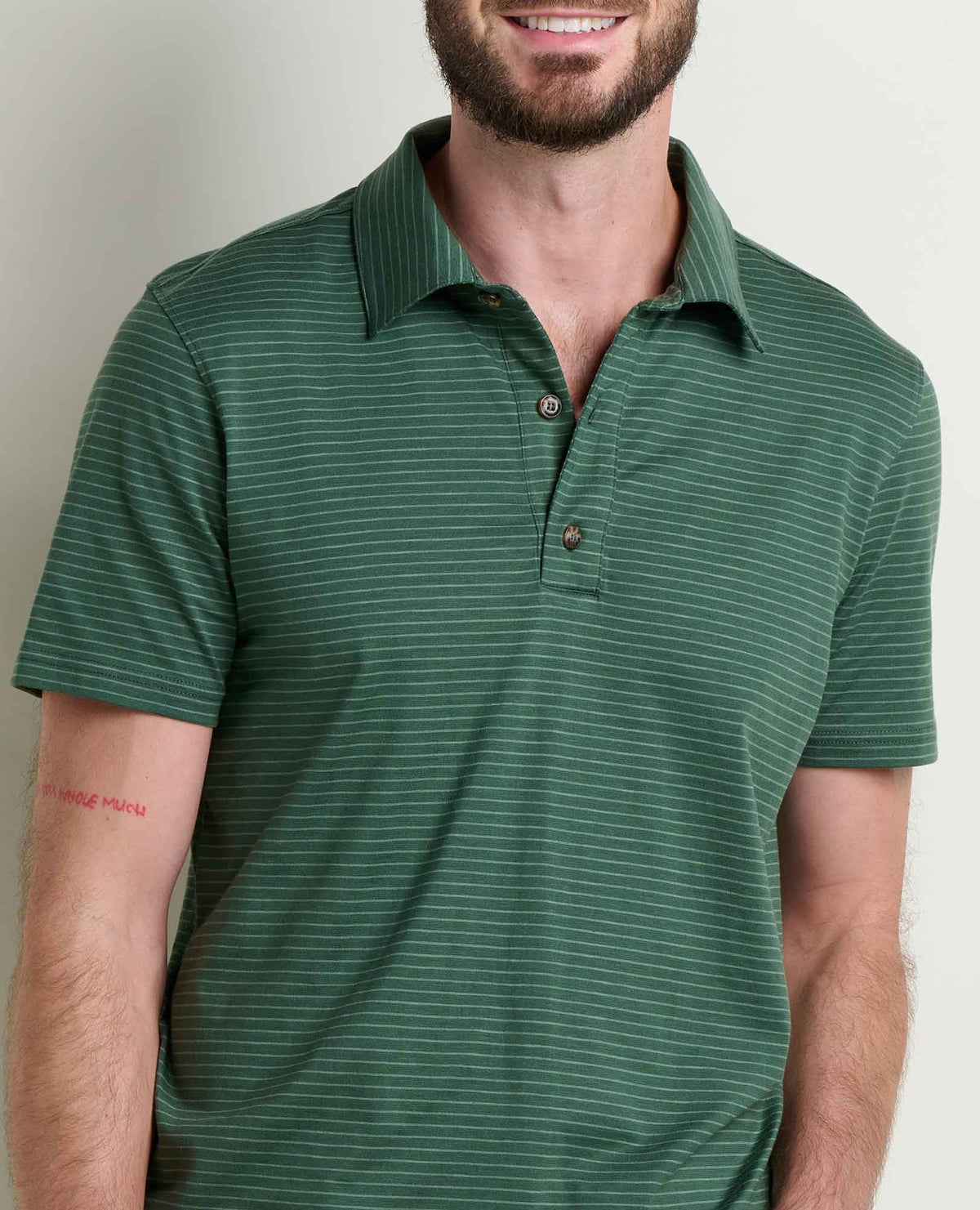 Men's Tempo Short Sleeve Polo - by Toad&Co Cilantro Pattern | Toad&Co Men