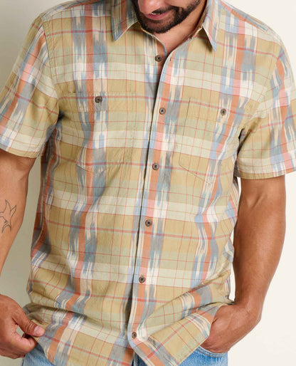 Smythy Shirt - Organic Cotton Ikat Spacedye Short Sleeve Shirt  | Toad&Co Men