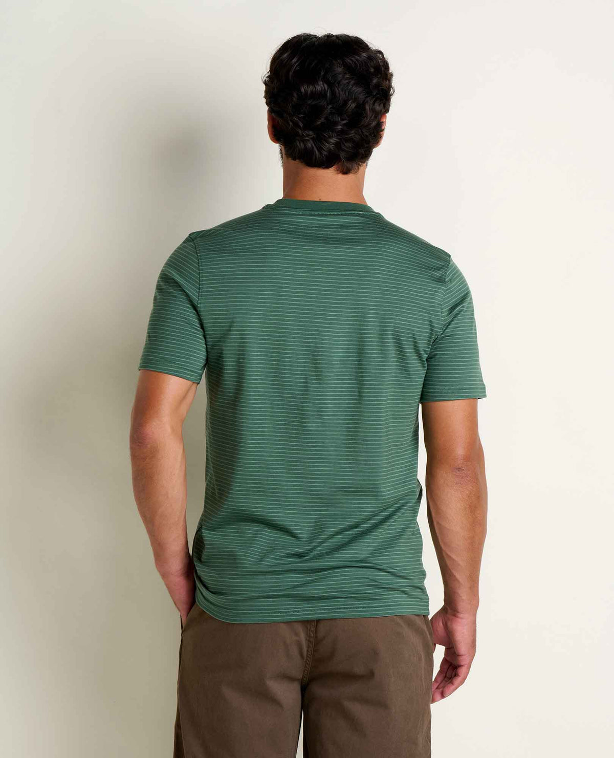 Tempo Crew Pocket Tee - Effortless & Eco-Friendly Cilantro Pattern | Toad&Co Men