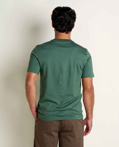 Tempo Crew Pocket Tee - Effortless & Eco-Friendly Cilantro Pattern | Toad&Co Men