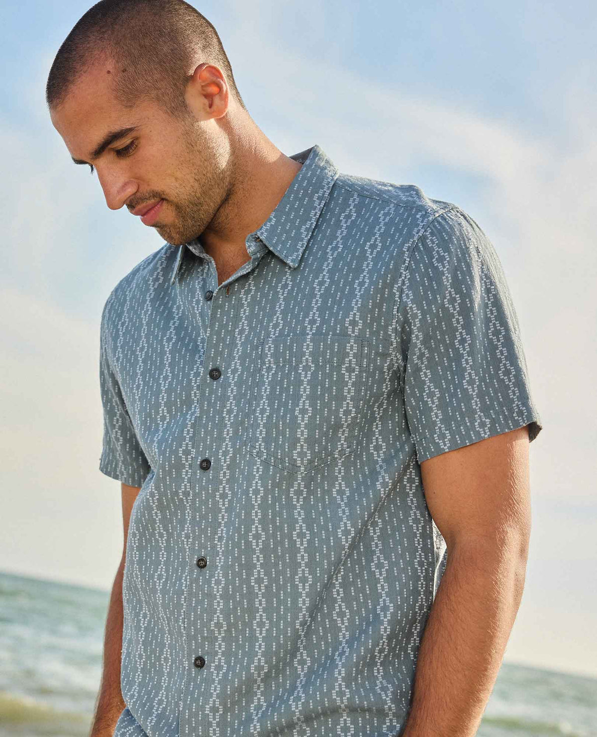 Treescape Shirt - 100% Organic Cotton Dobby Weave Summer Shirt  | Toad&Co Men