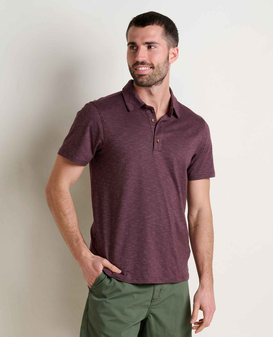 Men's Tempo Short Sleeve Polo - by Toad&Co Raisin | Toad&Co Men