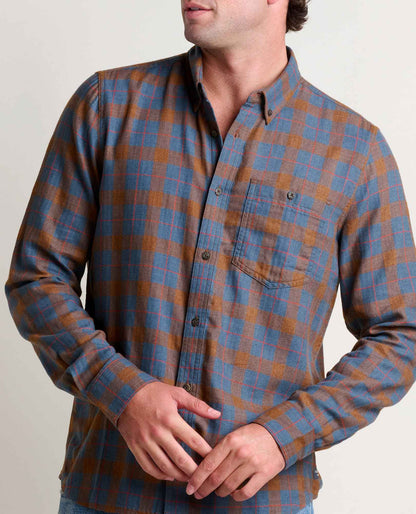 Airsmyth Men's Flannel Shirt - 100% Recycled by Toad&Co Partridge Two Color Plaid | Toad&Co Men