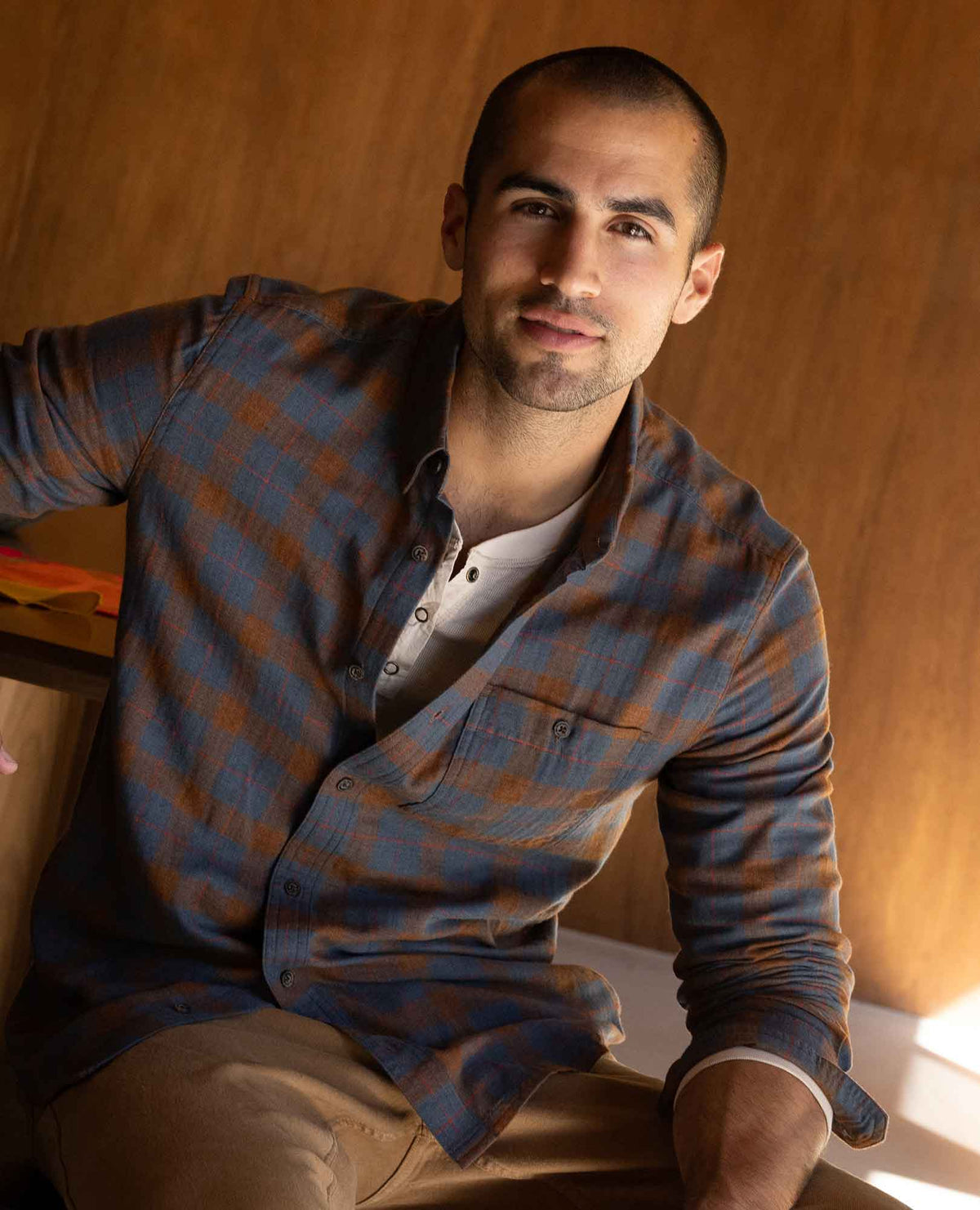 Airsmyth Men's Flannel Shirt - 100% Recycled by Toad&Co Partridge Two Color Plaid | Toad&Co Men