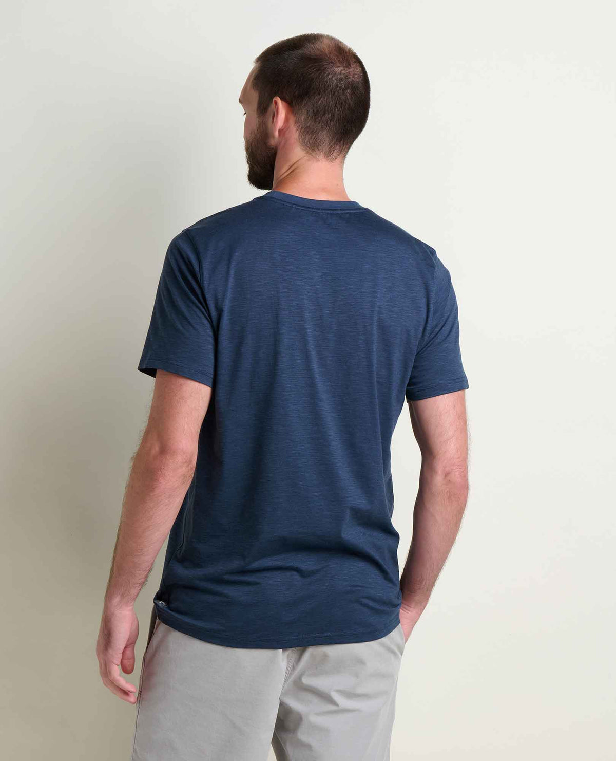 Tempo Crew Pocket Tee - Effortless & Eco-Friendly True Navy | Toad&Co Men