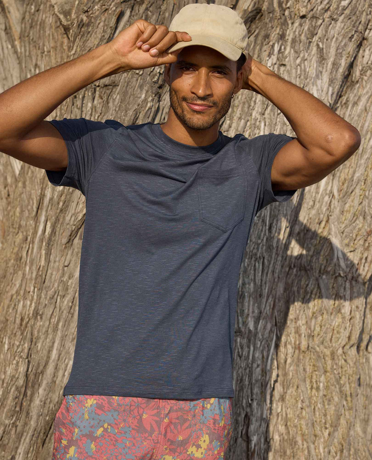 Tempo Crew Pocket Tee - Effortless & Eco-Friendly True Navy | Toad&Co Men