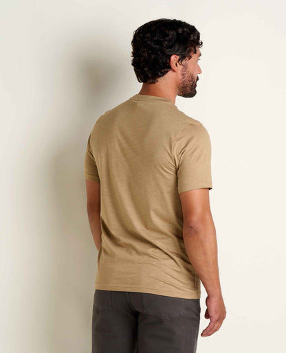 Tempo Crew Pocket Tee - Effortless & Eco-Friendly Khaki | Toad&Co Men