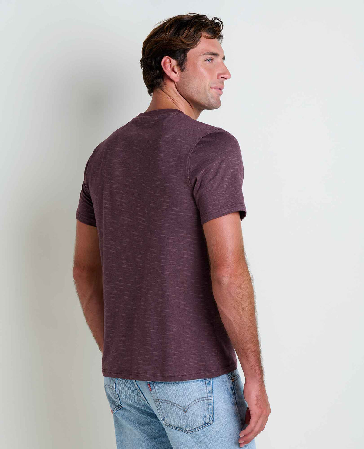 Tempo Crew Pocket Tee - Effortless & Eco-Friendly Raisin | Toad&Co Men