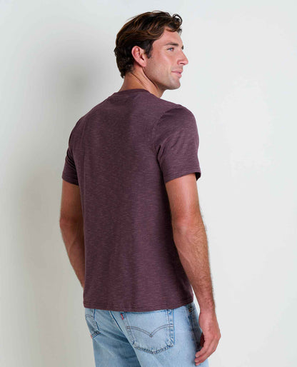 Tempo Crew Pocket Tee - Effortless & Eco-Friendly Raisin | Toad&Co Men