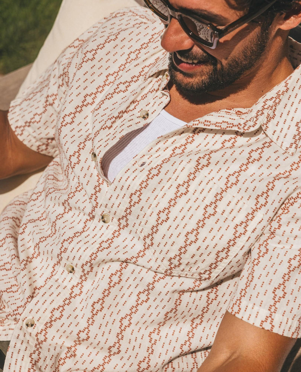 Treescape Shirt - 100% Organic Cotton Dobby Weave Summer Shirt  | Toad&Co Men