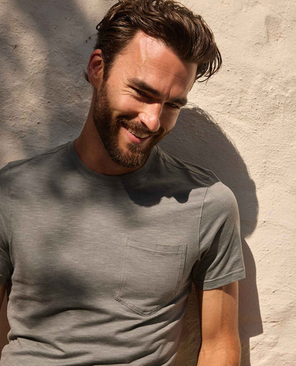 Tempo Crew Pocket Tee - Effortless & Eco-Friendly Slate | Toad&Co Men