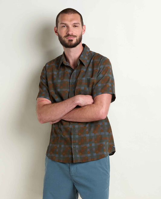 Men's Fletcher Shirt - Organic Cotton Stretch Seersucker Shirt  | Toad&Co Men