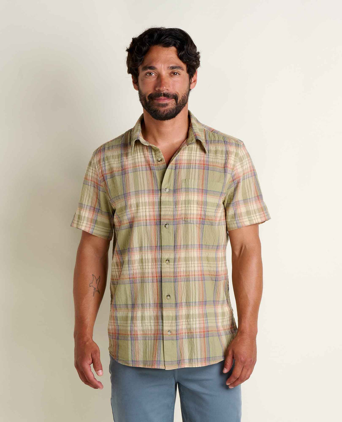 Men's Fletcher Shirt - Organic Cotton Stretch Seersucker Shirt  | Toad&Co Men