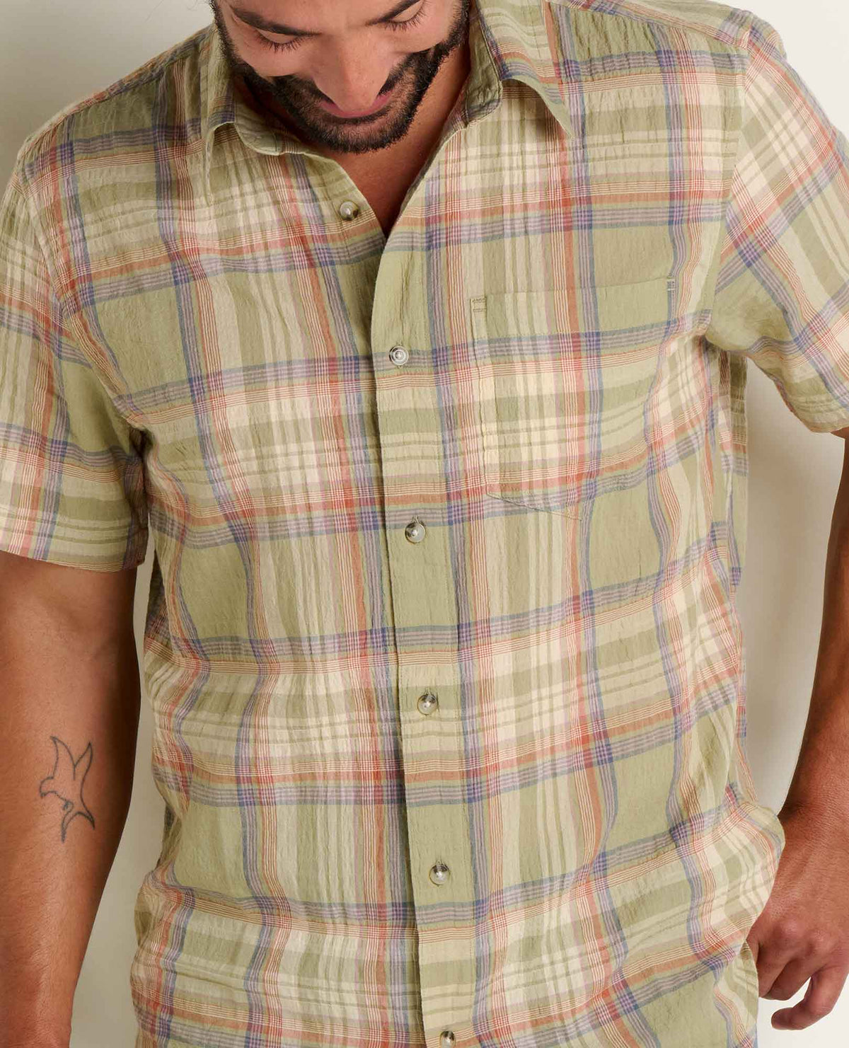 Men's Fletcher Shirt - Organic Cotton Stretch Seersucker Shirt  | Toad&Co Men