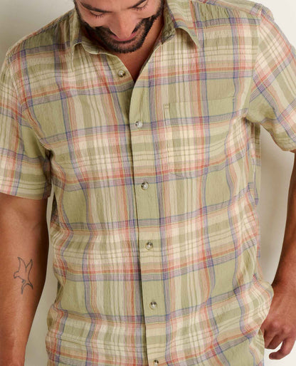 Men's Fletcher Shirt - Organic Cotton Stretch Seersucker Shirt  | Toad&Co Men