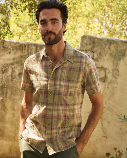 Men's Fletcher Shirt - Organic Cotton Stretch Seersucker Shirt  | Toad&Co Men