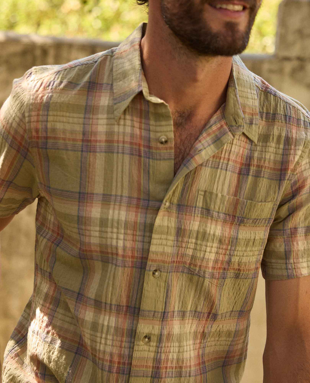 Men's Fletcher Shirt - Organic Cotton Stretch Seersucker Shirt  | Toad&Co Men