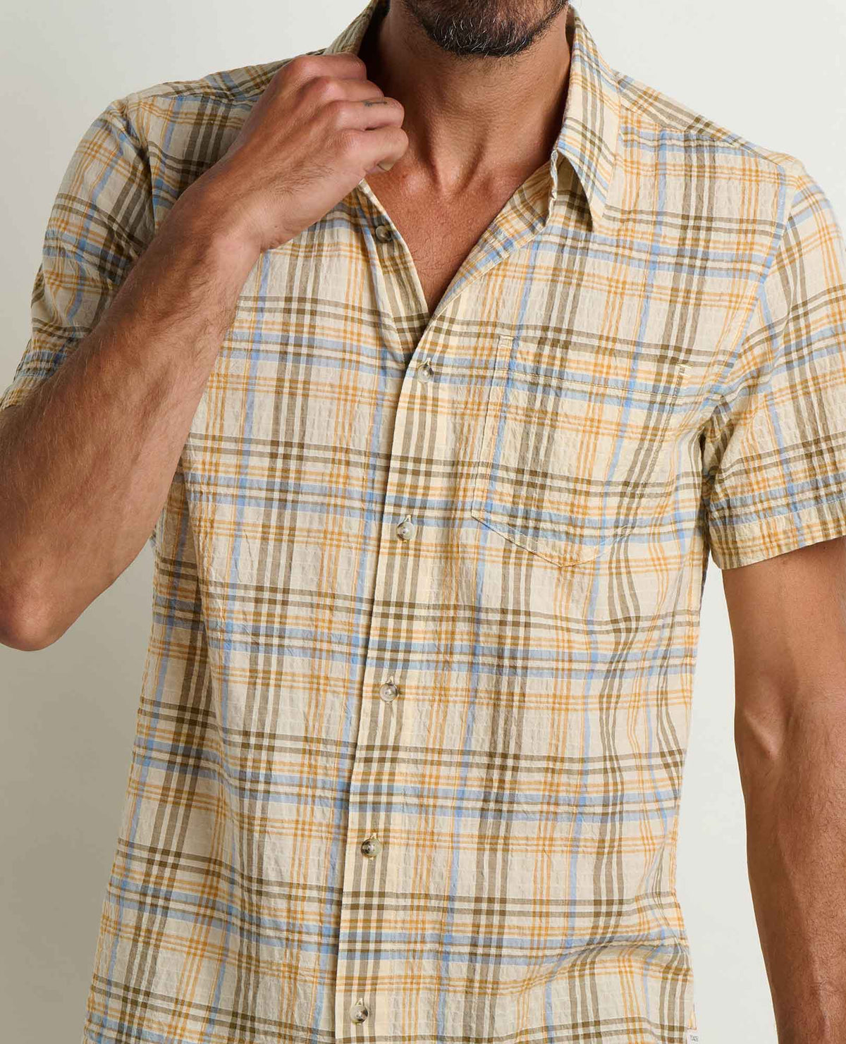 Men's Fletcher Shirt - Organic Cotton Stretch Seersucker Shirt  | Toad&Co Men