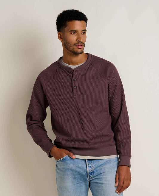 Bitterroot Waffle Knit Henley - Recycled Polyester by Toad&Co  | Toad&Co Men