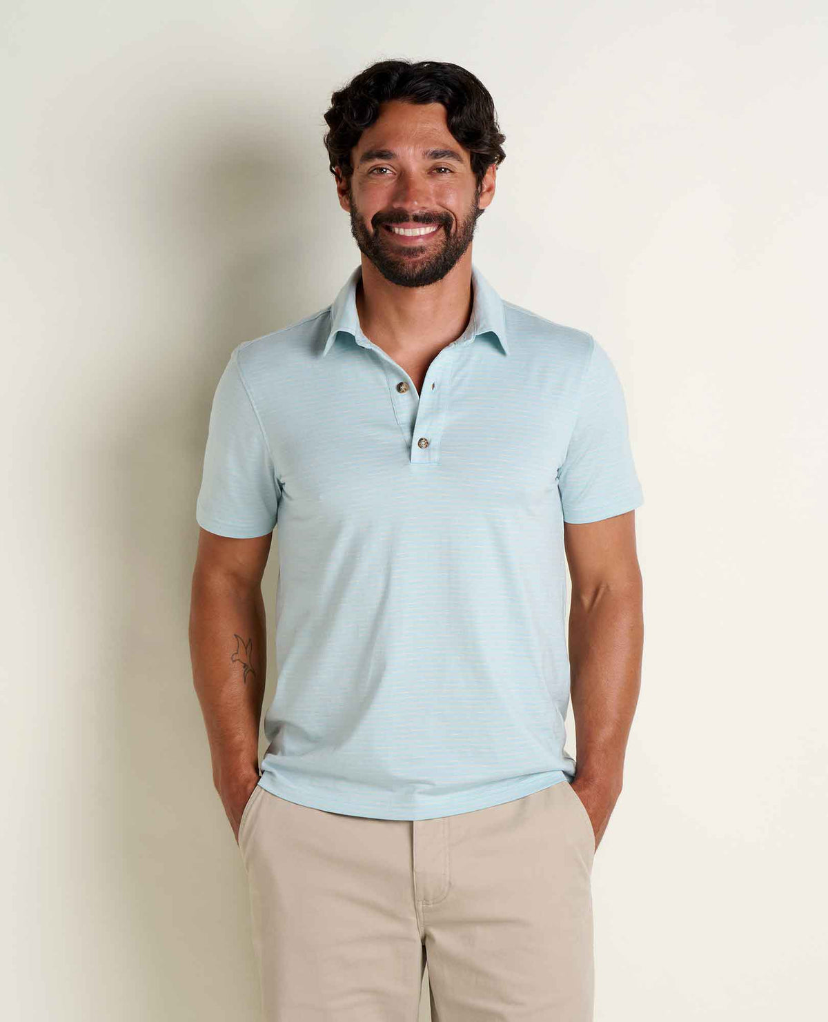 Men's Tempo Short Sleeve Polo - by Toad&Co Skyway Pattern | Toad&Co Men
