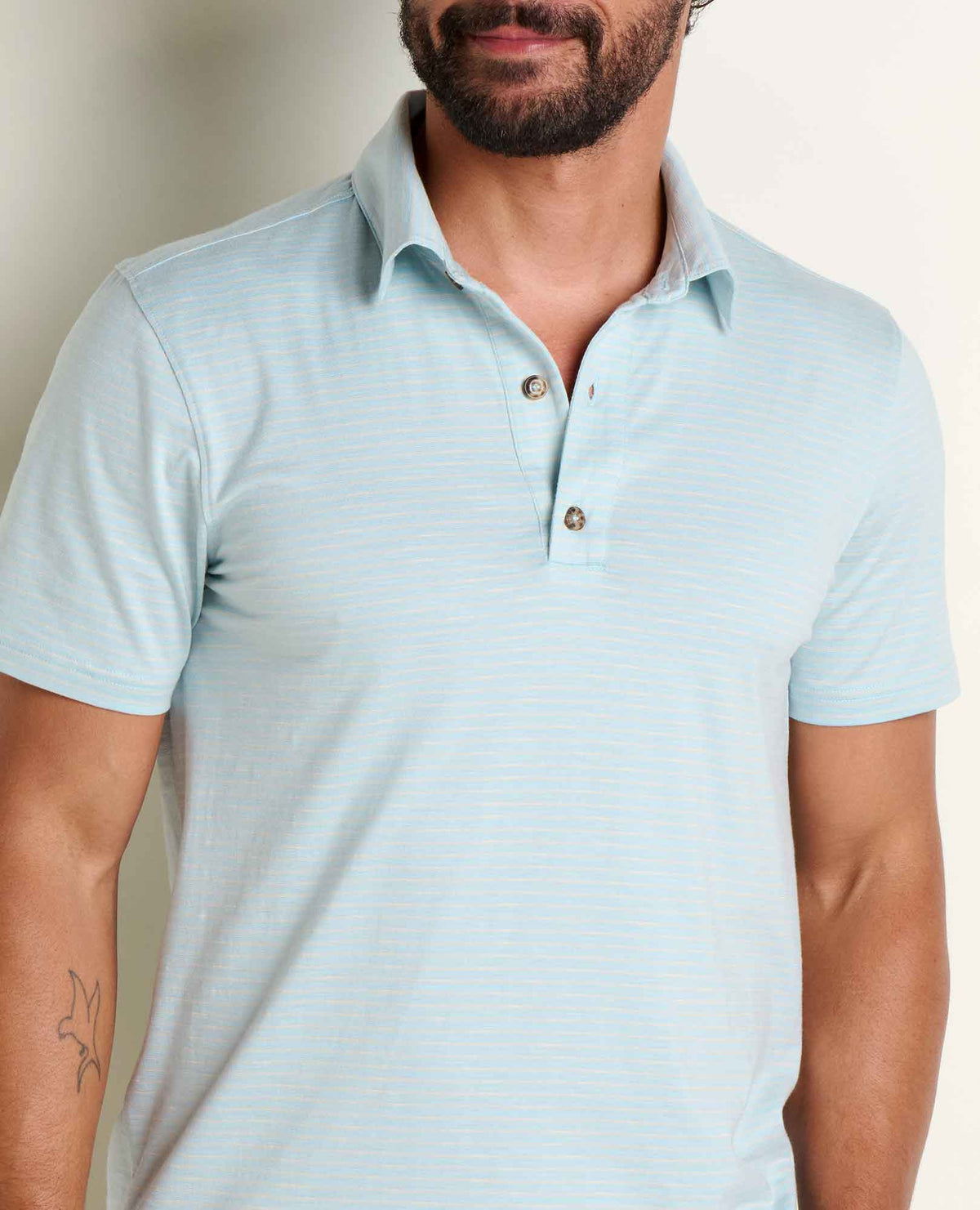 Men's Tempo Short Sleeve Polo - by Toad&Co Skyway Pattern | Toad&Co Men