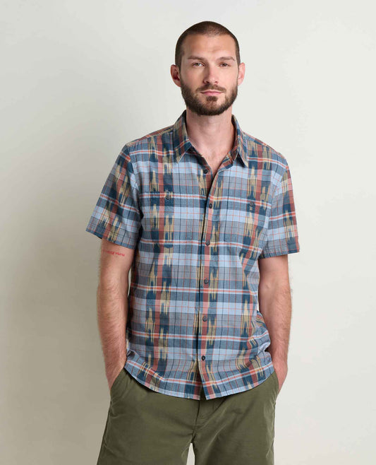 Smythy Shirt - Organic Cotton Ikat Spacedye Short Sleeve Shirt  | Toad&Co Men