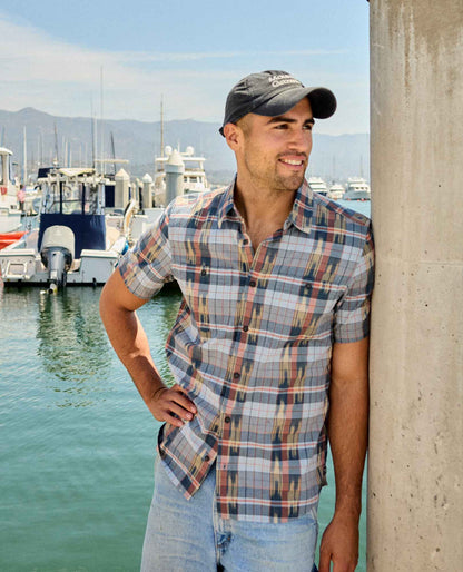 Smythy Shirt - Organic Cotton Ikat Spacedye Short Sleeve Shirt  | Toad&Co Men