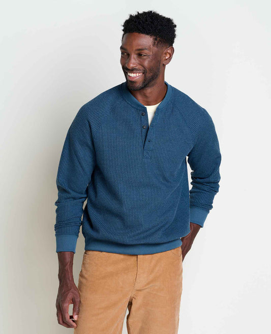 Bitterroot Waffle Knit Henley - Recycled Polyester by Toad&Co  | Toad&Co Men