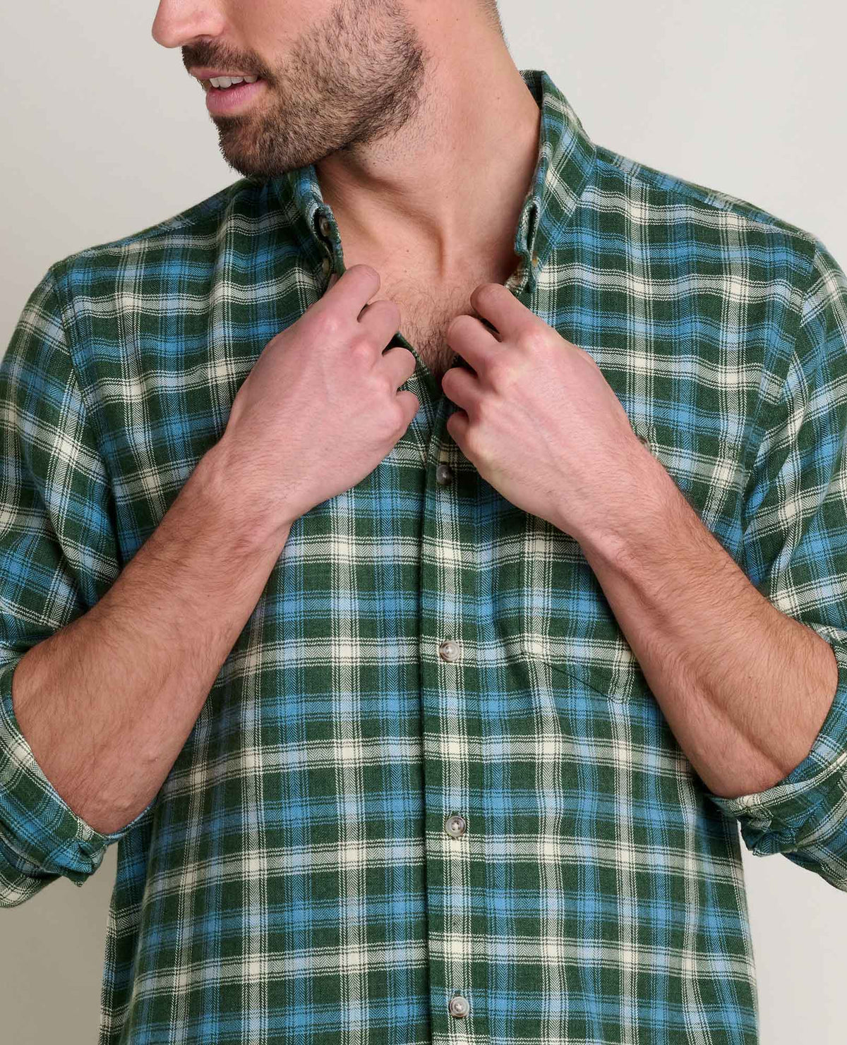 Airsmyth Men's Flannel Shirt - 100% Recycled by Toad&Co Pasture Mini Check | Toad&Co Men