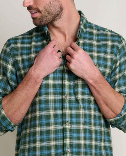 Airsmyth Men's Flannel Shirt - 100% Recycled by Toad&Co Pasture Mini Check | Toad&Co Men