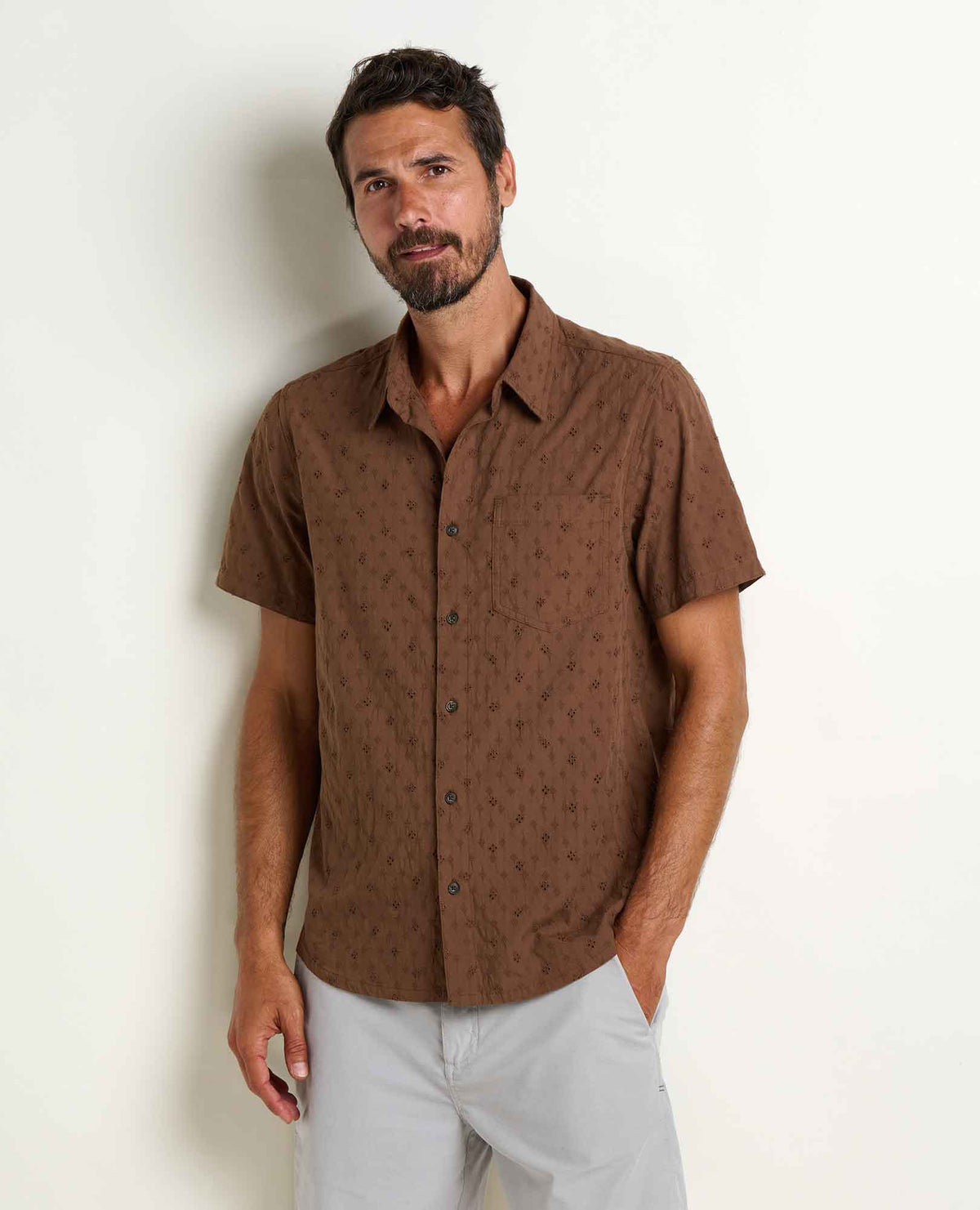 Airscape Embroidered Shirt - Organic Cotton Tropical Shirt for Men  | Toad&Co Men
