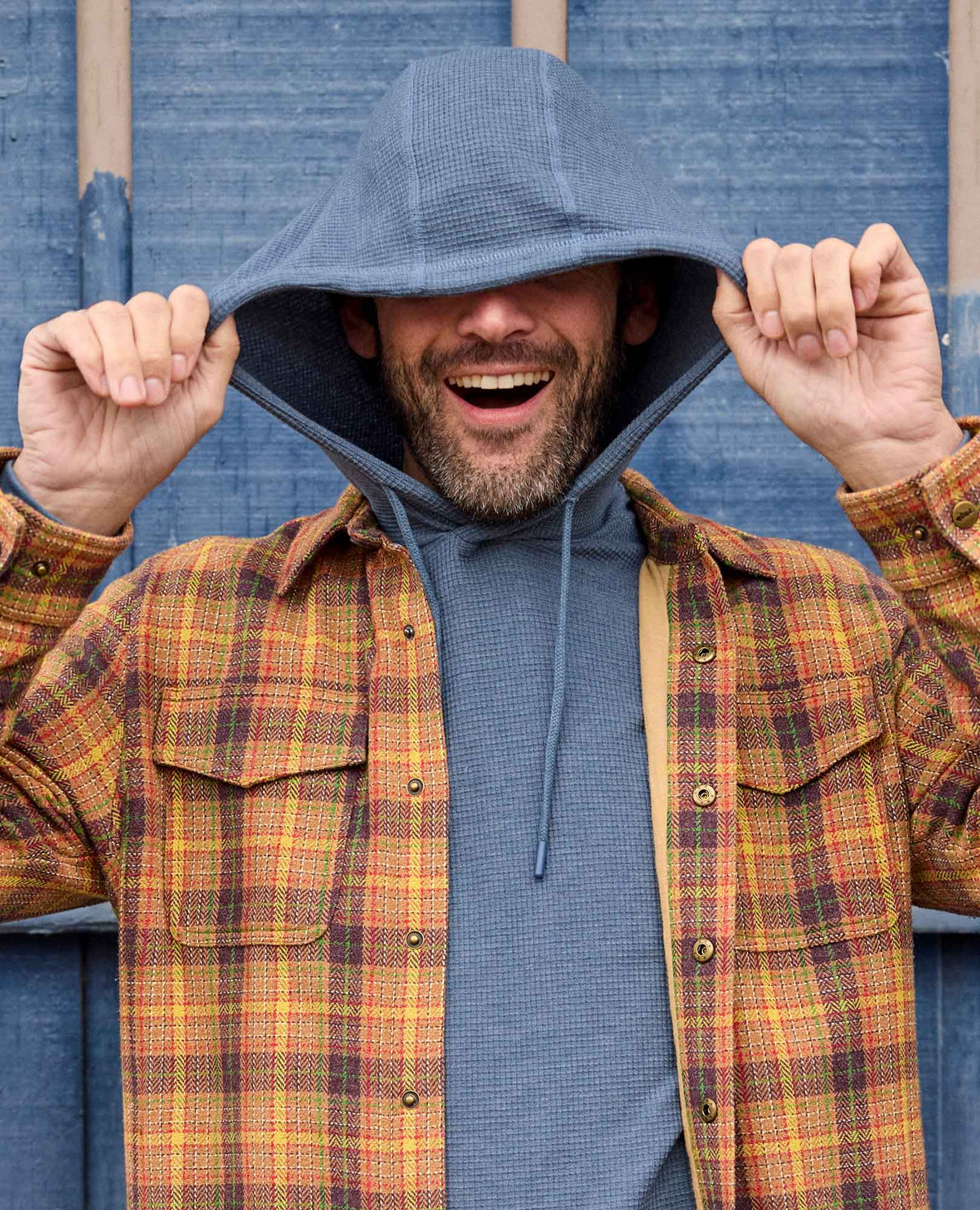 Men's Framer Eco-Friendly Waffle Hoodie - by Toad&Co Pacific Blue | Toad&Co Men
